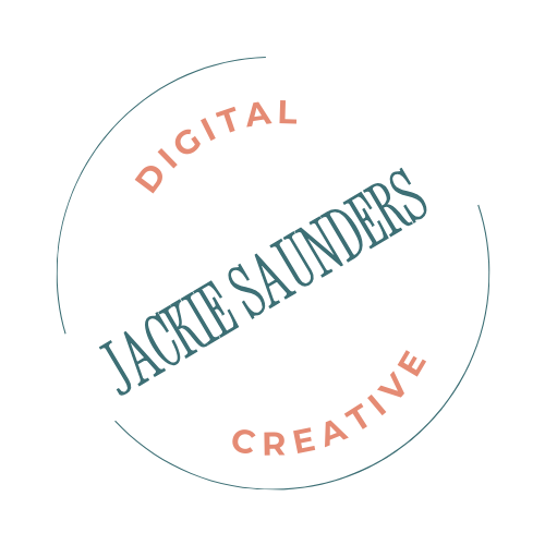 Green circular logo with cream lettermark JS Design